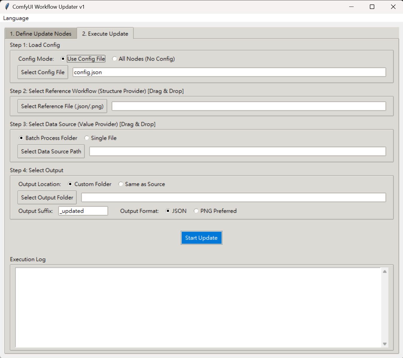 ComfyUI workflow updater (update values of nodes from old workflow)